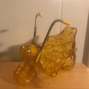 Vintage AVON Bottle: Yellow Motorcycle💛